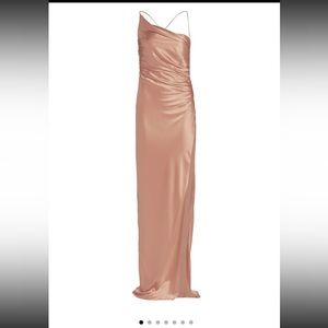 Ruched Silk Gown - Color Shell - Worn once and dry cleaned - Perfect condition